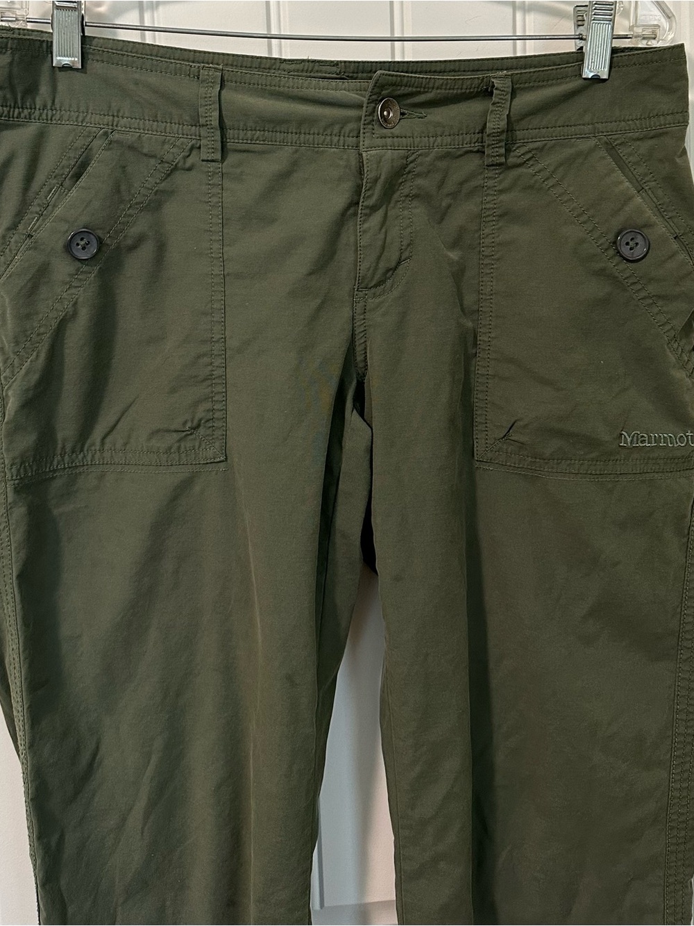 Marmot Olive Green Women’s Hiking Pants Roll Up Size 10